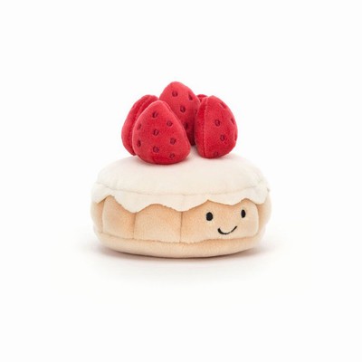 Jellycat Pretty Patisserie Tarte Aux Fraises USA | 01239VMKB